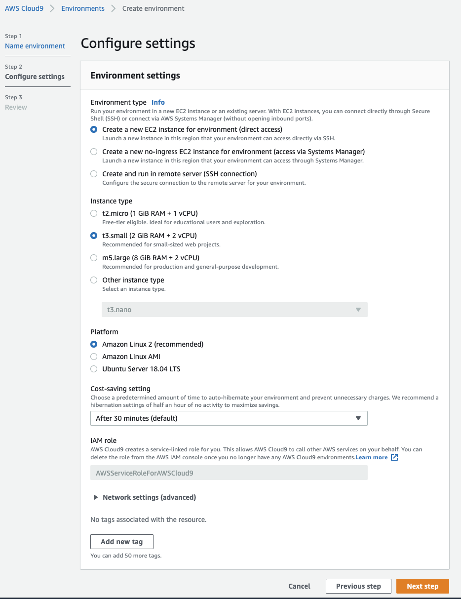 cloud9_step2_configure